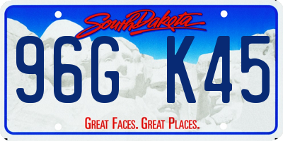 SD license plate 96GK45