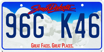 SD license plate 96GK46