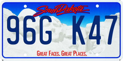 SD license plate 96GK47