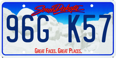 SD license plate 96GK57
