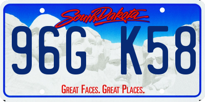 SD license plate 96GK58