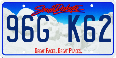 SD license plate 96GK62