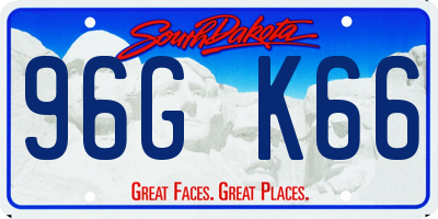 SD license plate 96GK66