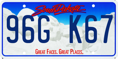SD license plate 96GK67