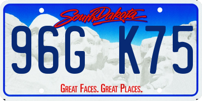 SD license plate 96GK75