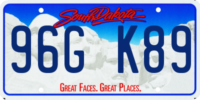 SD license plate 96GK89