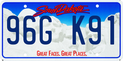 SD license plate 96GK91