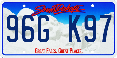 SD license plate 96GK97