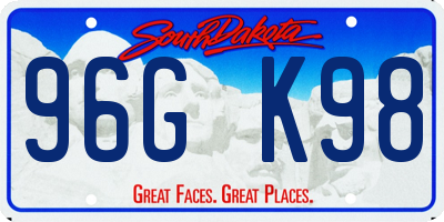SD license plate 96GK98