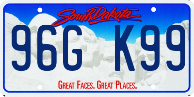 SD license plate 96GK99