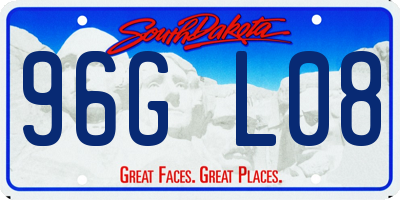 SD license plate 96GL08