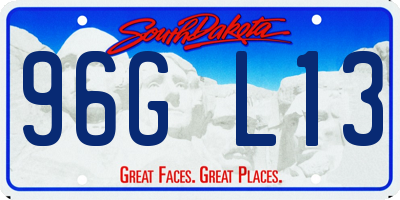 SD license plate 96GL13