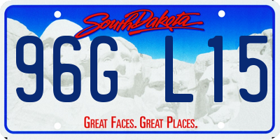 SD license plate 96GL15