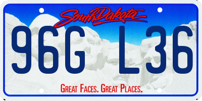 SD license plate 96GL36