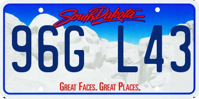 SD license plate 96GL43