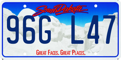 SD license plate 96GL47
