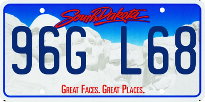 SD license plate 96GL68