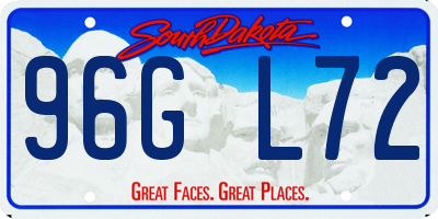 SD license plate 96GL72