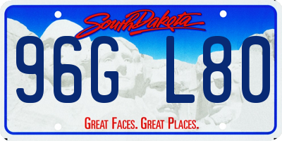 SD license plate 96GL80