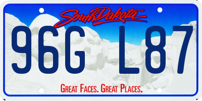 SD license plate 96GL87