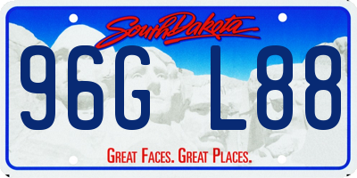 SD license plate 96GL88