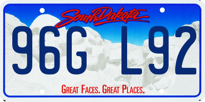 SD license plate 96GL92