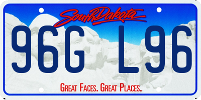 SD license plate 96GL96