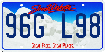 SD license plate 96GL98