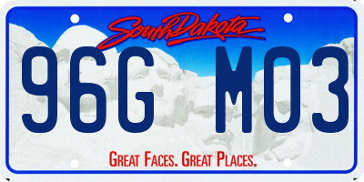 SD license plate 96GM03