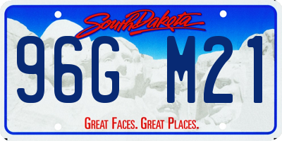 SD license plate 96GM21