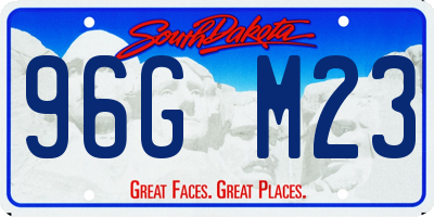 SD license plate 96GM23
