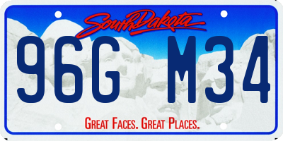 SD license plate 96GM34