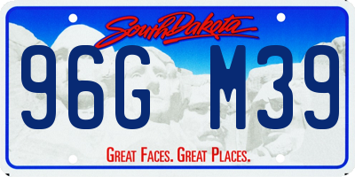 SD license plate 96GM39