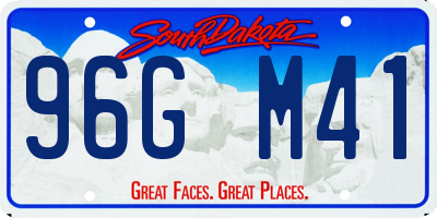 SD license plate 96GM41