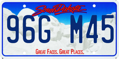 SD license plate 96GM45