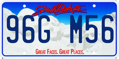 SD license plate 96GM56
