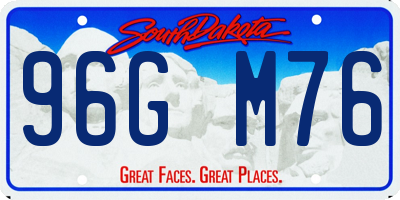SD license plate 96GM76