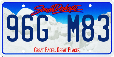 SD license plate 96GM83