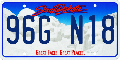 SD license plate 96GN18