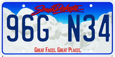 SD license plate 96GN34
