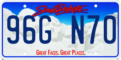 SD license plate 96GN70
