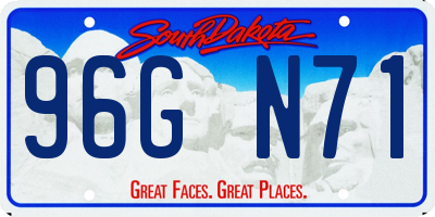 SD license plate 96GN71
