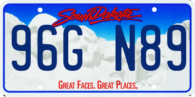 SD license plate 96GN89
