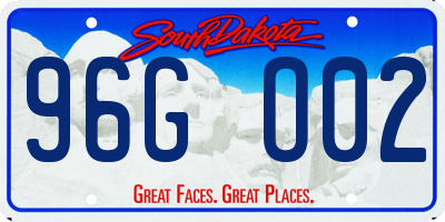 SD license plate 96GO02
