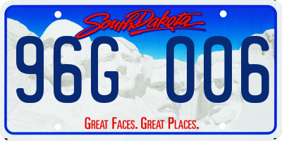 SD license plate 96GO06