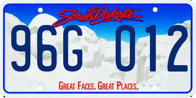 SD license plate 96GO12