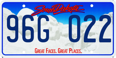 SD license plate 96GO22