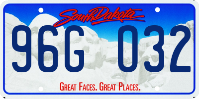 SD license plate 96GO32