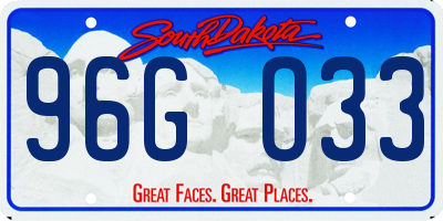 SD license plate 96GO33