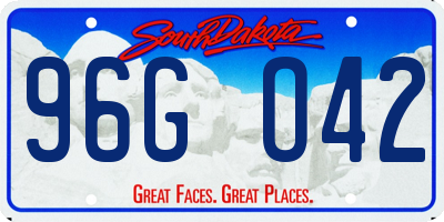 SD license plate 96GO42